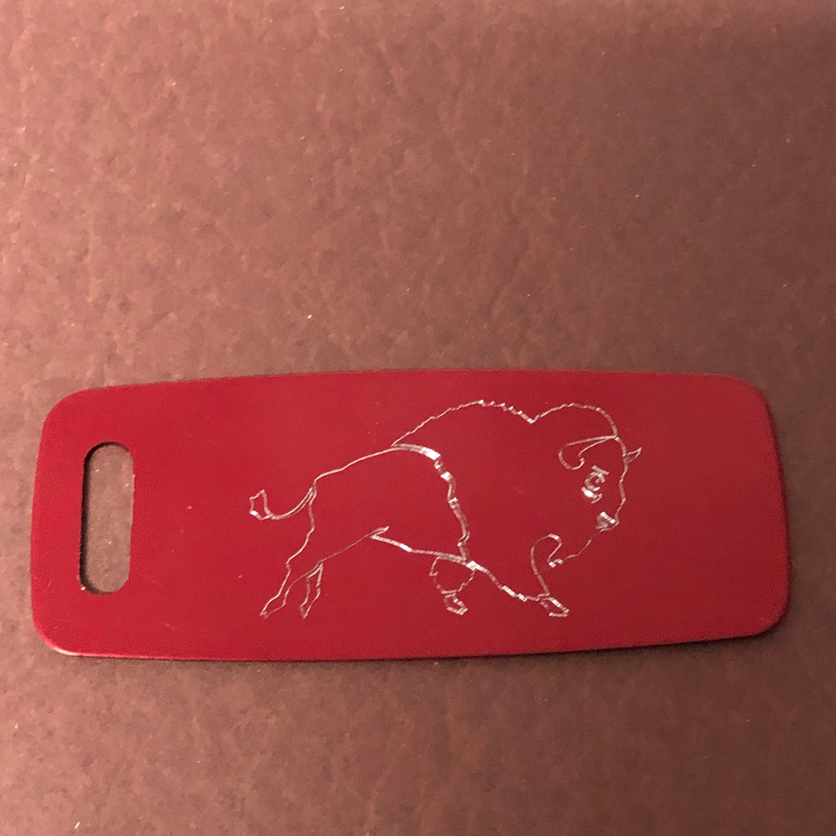 Bison, Buffalo, Aluminum Personalized Luggage Tag, Diamond Engraved, Perfect For Carry-on, Backpacks And Suitcases, CAiAPLT