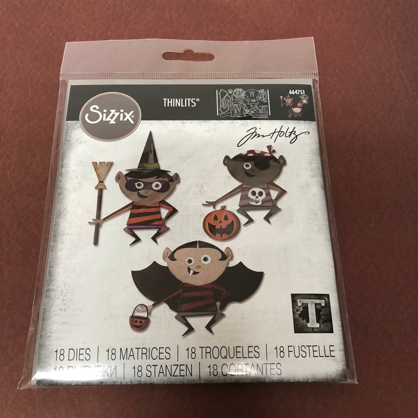 Trick or Treater, Sizzix Thinlits Dies, by Tim Holtz 18 Piece Dies Set, 664751 For Card Making, Scrapbooking