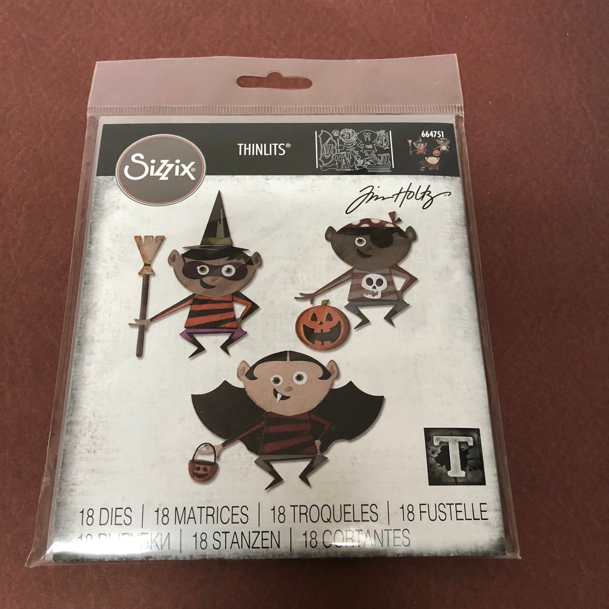 Trick or Treater, Sizzix Thinlits Dies, by Tim Holtz 18 Piece Dies Set, 664751 For Card Making, Scrapbooking