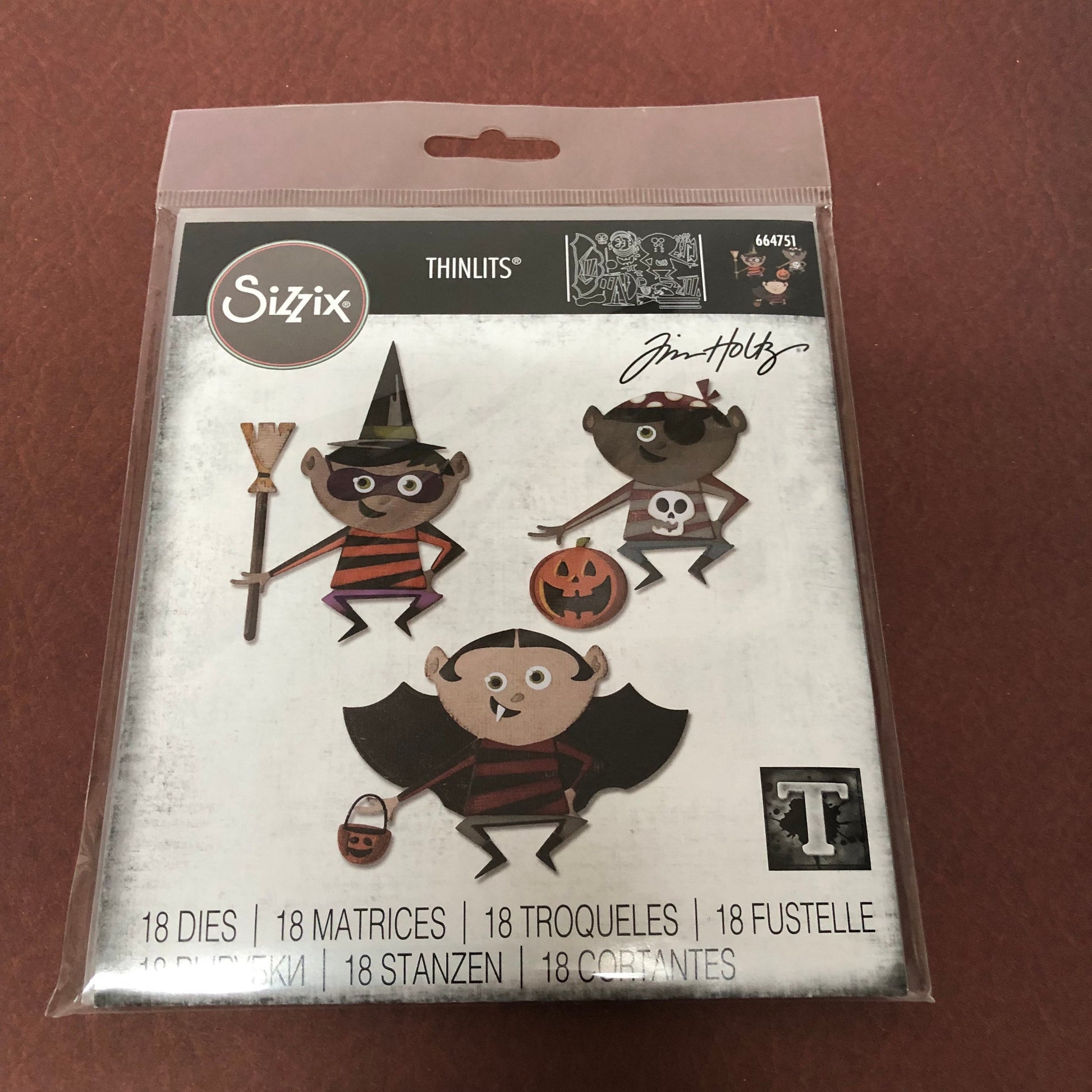 Trick or Treater, Sizzix Thinlits Dies, by Tim Holtz 18 Piece Dies Set, 664751 For Card Making, Scrapbooking