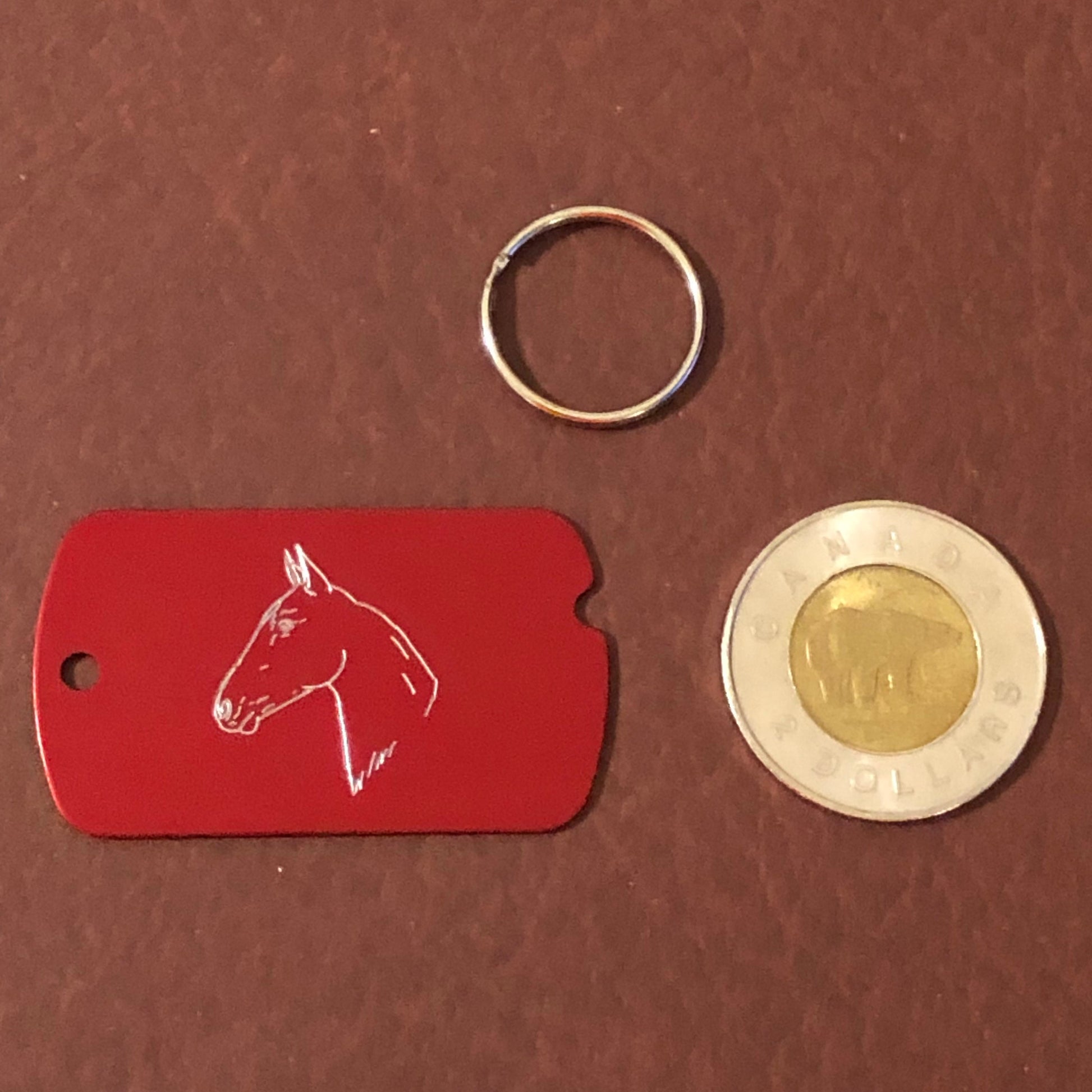 Horse Personalized Aluminum ID Tag Diamond Engraved, Carry-on, Backpacks, Equipment Bags, Key Chains, Suitcases, CAMAMI