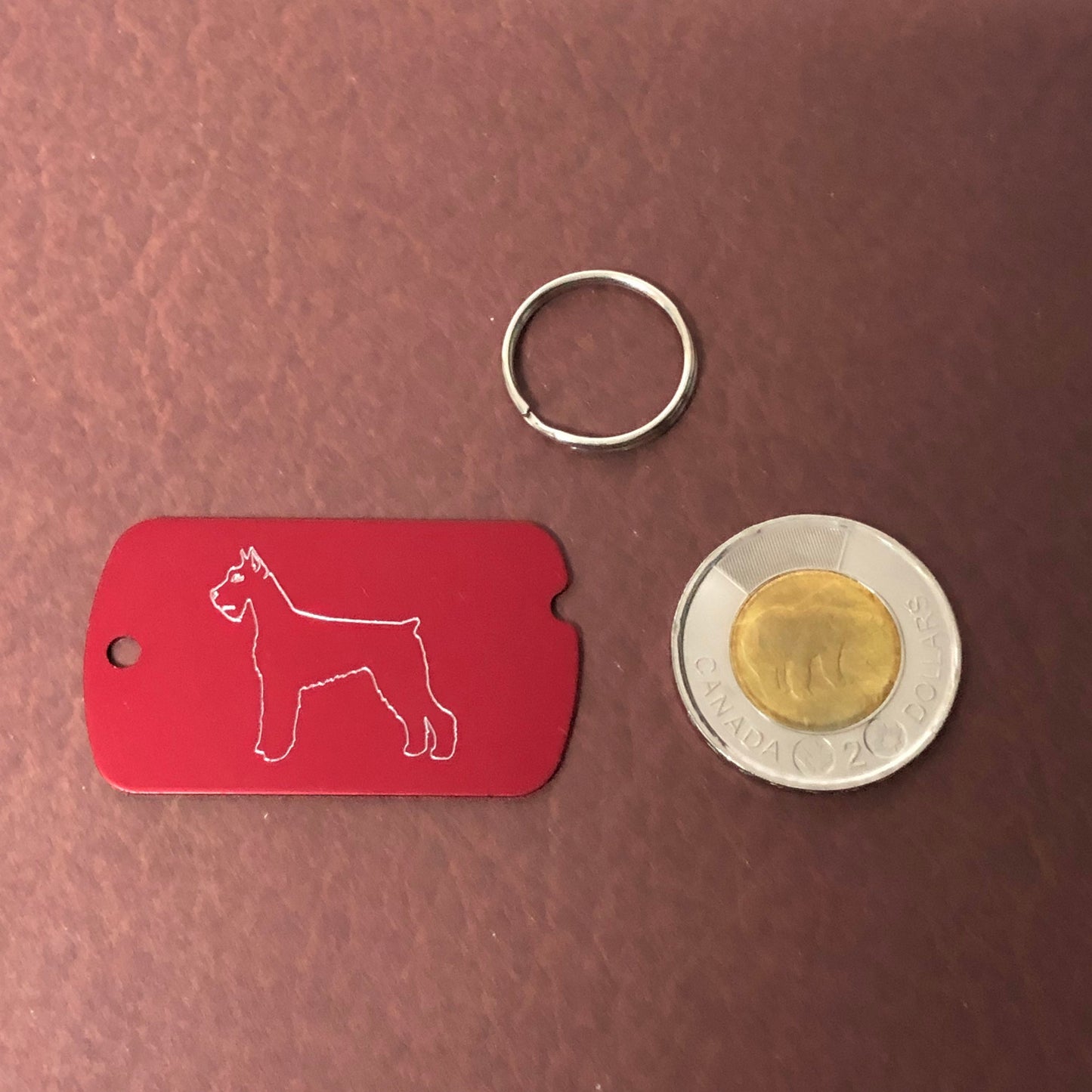 Dog, Personalized Aluminum ID Tag Diamond Engraved, For Backpacks, Equipment Bags, Key Chains, Keychains, Suitcases, CAbAMI