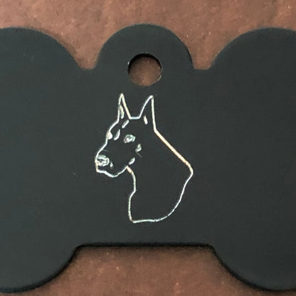 Dog, Large Bone Tag, Aluminum Personalized Diamond Engraved, Dog Tag, Pet Tag, ID Tags, For Dog Collar, Puppy Tag, CACAPLBT