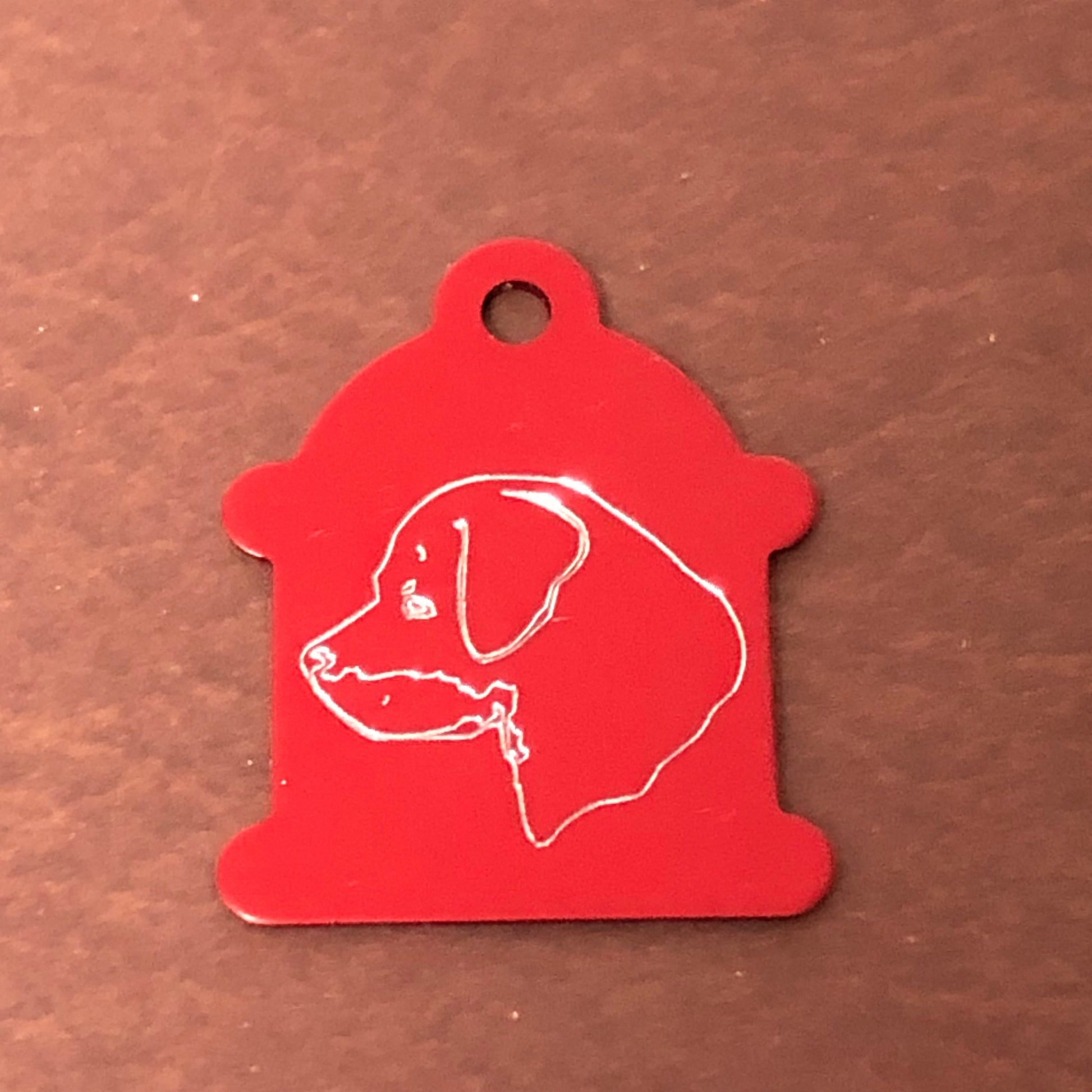Dog, Large Fire Hydrant Aluminum Tag, Personalized Diamond Engraved, Puppy Tag, Dog Tag, Tag for Dog Collar Lost Dog ID, CAHPALHYT