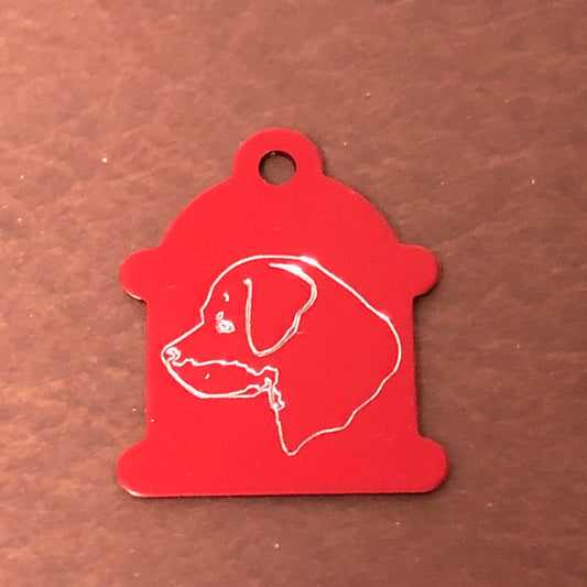 Dog, Large Fire Hydrant Aluminum Tag, Personalized Diamond Engraved, Puppy Tag, Dog Tag, Tag for Dog Collar Lost Dog ID, CAHPALHYT