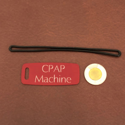 CPAP Machine Aluminum Personalized Luggage Tag Diamond Engraved Perfect For Carry-on, Backpacks And Suitcases, CPAPMAPLT