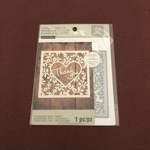 Recollections Thank You Heart Cutting Template Die 542692