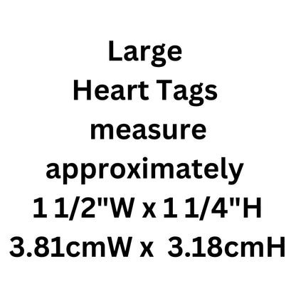 Bulldog, Large Heart Aluminum Tag, Personalized Diamond Engraved, For Cat Tag, Dog Tag, ID Tag, Bags, Backpacks, Key Chain, CAjAPLHT