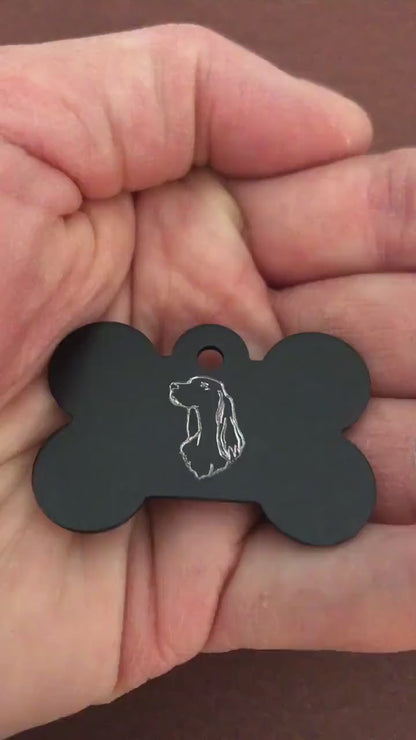 Dog, Large Bone Tag, Aluminum Personalized Diamond Engraved, Dog Tag, Pet Tag, ID Tags, For Dog Collar, Puppy Tag, CAKAPLBT