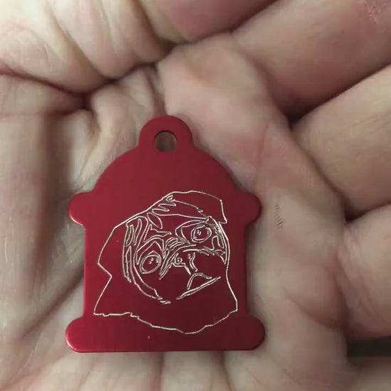 Dog, Large Fire Hydrant Aluminum Tag, Personalized Diamond Engraved, Puppy Tag, Dog Tag, Tag for Dog Collar Lost Dog ID, CAGPALHYT