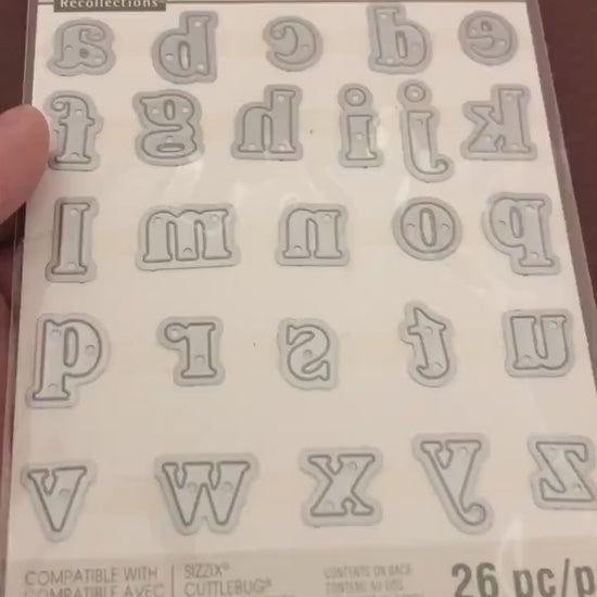 Recollections, 26 Piece Dies Set, Alphabet All Lower Case Unicase Letters for card making