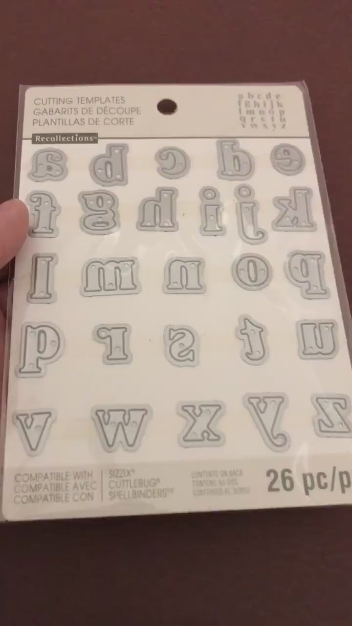 Recollections, 26 Piece Dies Set, Alphabet All Lower Case Unicase Letters for card making
