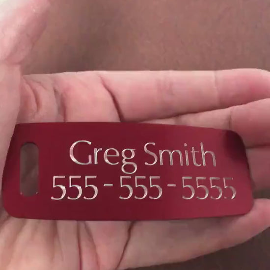 Personalized Luggage Tag Diamond Engraved Perfect For Carry-on, Backpacks And Suitcases, PALTDE