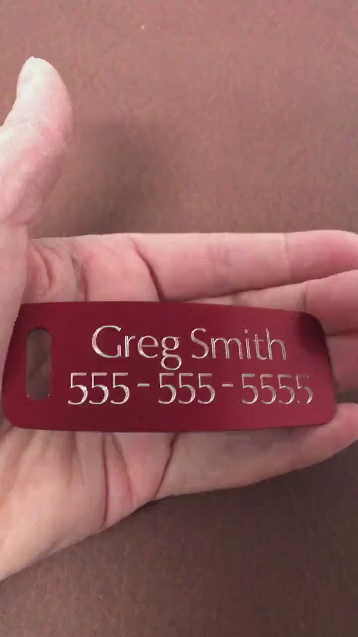 Personalized Luggage Tag Diamond Engraved Perfect For Carry-on, Backpacks And Suitcases, PALTDE