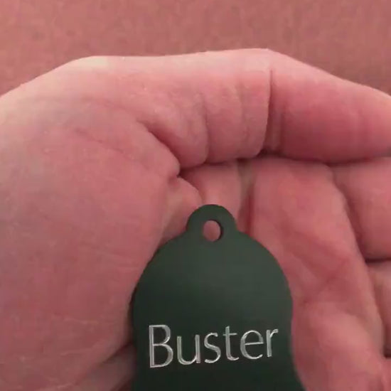 Large Green Bell Personalized Aluminum Tag Diamond Engraved Dog Cat Tag ID Tag Kitty Tag Puppy Tag For Backpacks, Bags Collars Key Chains