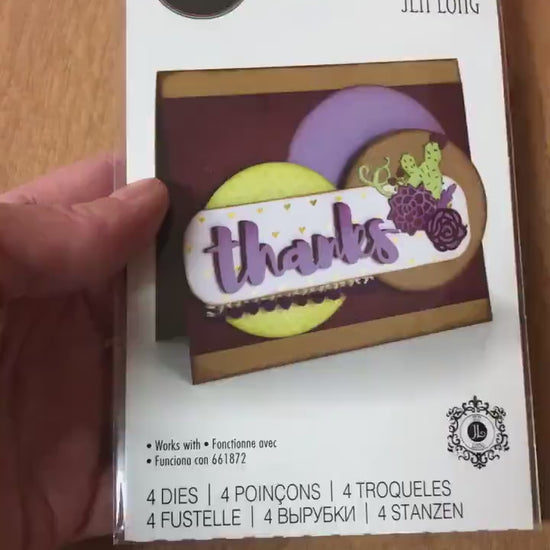 Thanks Sizzix Thinlits 4 Dies Set By Jen Long 661869