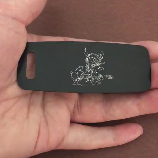 Devil Duck, Aluminum Personalized Luggage Tag, Diamond Engraved, Perfect for Carry-on, Backpacks and Suitcases CAoAPLT