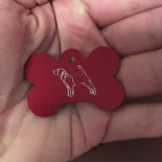 Dog, Large Bone Tag, Aluminum Personalized Diamond Engraved, Dog Tag, Pet Tag, ID Tags, For Dog Collar, Puppy Tag, CAjAPLBT