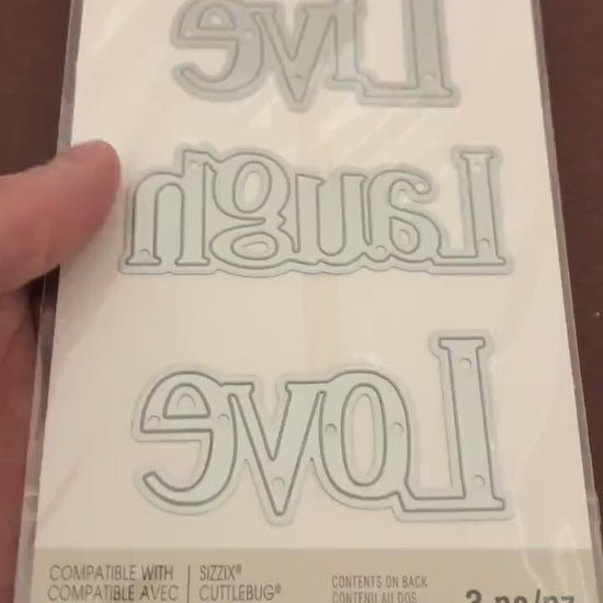 Recollections, Live Laugh Love, Cutting Template, Die 3 Piece Set, 508080 For Card Making, Scrapbooking