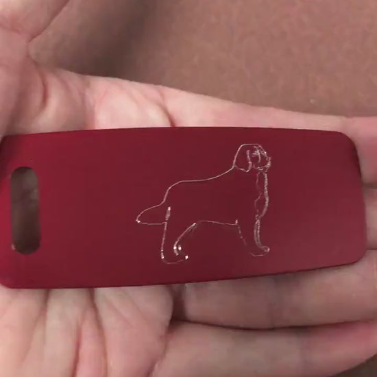 Dog, Aluminum Personalized Luggage Tag, Diamond Engraved, Perfect For Carry-on, For Backpacks, Suitcases, CAYAPLT