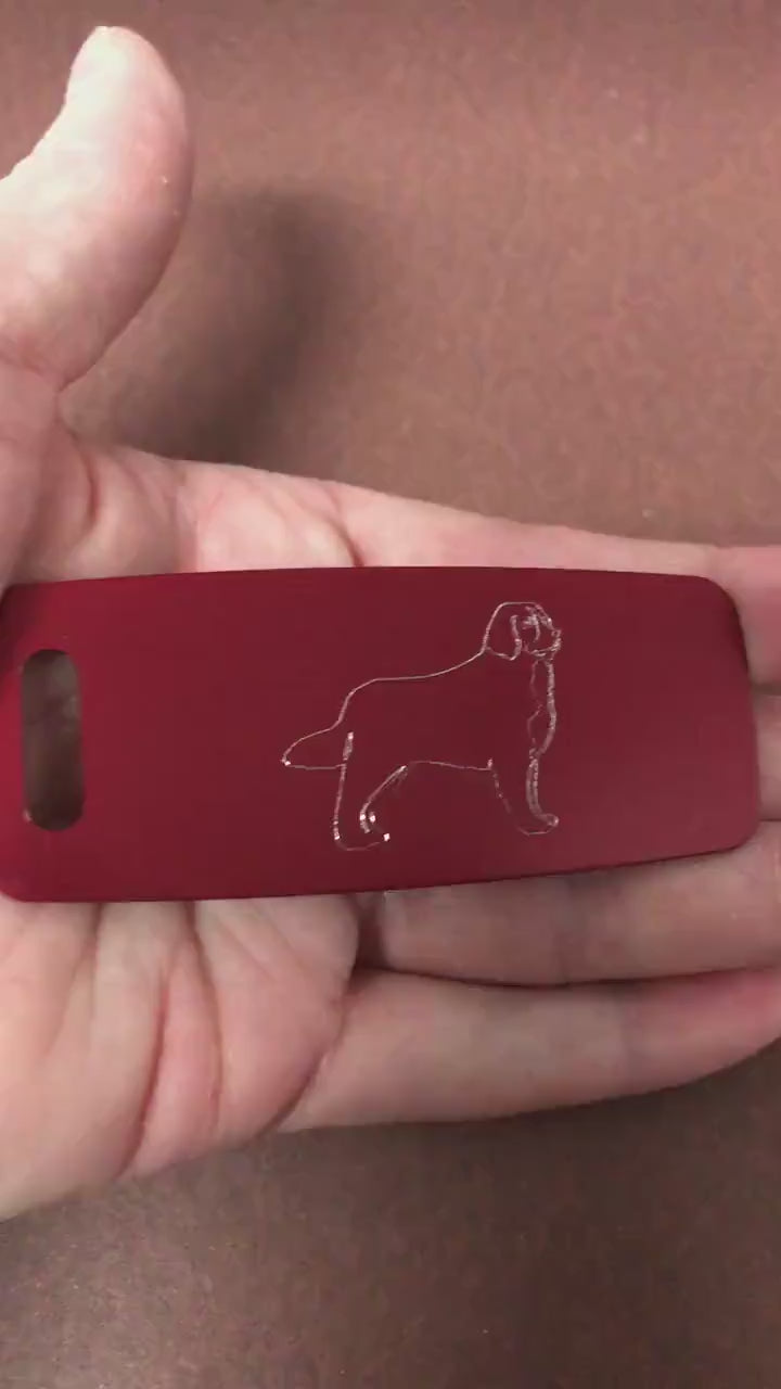 Dog, Aluminum Personalized Luggage Tag, Diamond Engraved, Perfect For Carry-on, For Backpacks, Suitcases, CAYAPLT