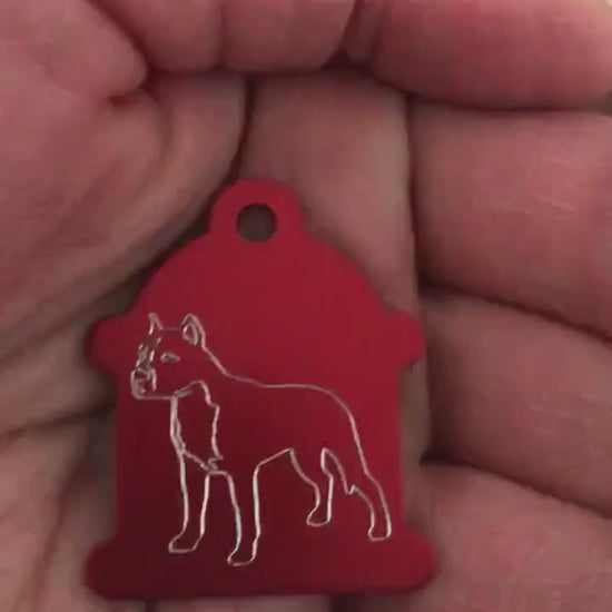 Dog, Large Fire Hydrant Aluminum Tag, Personalized Diamond Engraved, Puppy Tag, Dog Tag, Tag for Dog Collar Lost Dog ID, CAVPALHYT