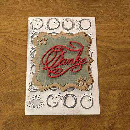 Danke Deutsche Karte Handgemacht Thank You German Handmade Card HGCBC111B