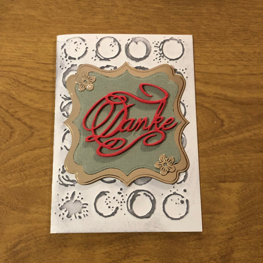 Danke Deutsche Karte Handgemacht Thank You German Handmade Card HGCBC111B