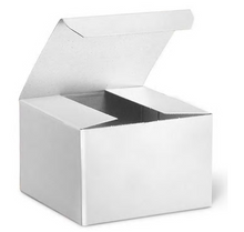 Load image into Gallery viewer, 3 x 3 x 2&quot;, White Gloss Gift Boxes 1 Box of 100