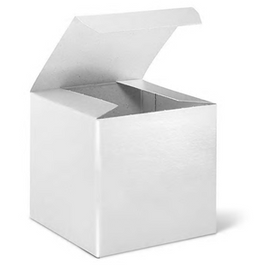 4 x 4 x 4", White Gloss Gift Boxes