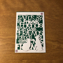 Load image into Gallery viewer, Friends Card with A Dog and Cat Handmade