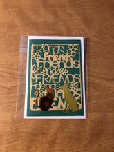 Load image into Gallery viewer, Friends Card with A Dog and Cat Handmade