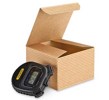 Load image into Gallery viewer, 3 x 3 x 2&quot;, Kraft Pinstripe Gift Boxes. 1 Box of 100