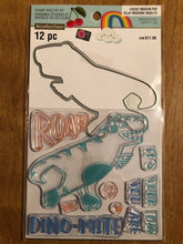 Load image into Gallery viewer, Recollections 12 Piece Cheeky Modern Pop Dinosaur Clear Stamp and Die Kit