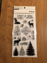 Load image into Gallery viewer, Recollections Christmas 19 Piece Clear Stamps