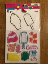 Load image into Gallery viewer, Recollections 12 Piece Pool-Riffic Ice Cream Stamp and Die Kit