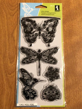 Load image into Gallery viewer, Inkadinkado Mindscapes Butterfly 5 Piece Clear Stamps 99121