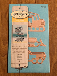Spellbinders 3 Tractors Die D-Lites Template Set S3-295