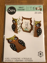 Load image into Gallery viewer, Owl Sizzix Thinlits Fold-A-Longs 6 Piece Die Set 661138 By Jen Long