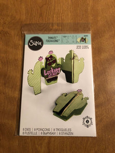 Cactus Fold-A-Longs Card Sizzix Thinlits By Jen Long 661873