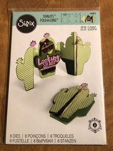 Cactus Fold-A-Longs Card Sizzix Thinlits By Jen Long 661873