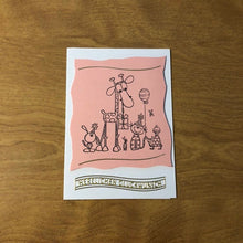 Load image into Gallery viewer, Herzlichen Gluckwunsch Deutsche Karte Handgemacht Giraffe and Friends Homemade Stamped German Card HGCBC52