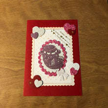 Load image into Gallery viewer, Red New Baby Congratulations Card Handmade