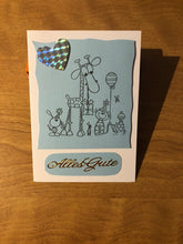 Load image into Gallery viewer, Alles Gute Deutsche Karte Handgemacht All the Best German Giraffe and Friends Stamped Handmade Card HGCBC21