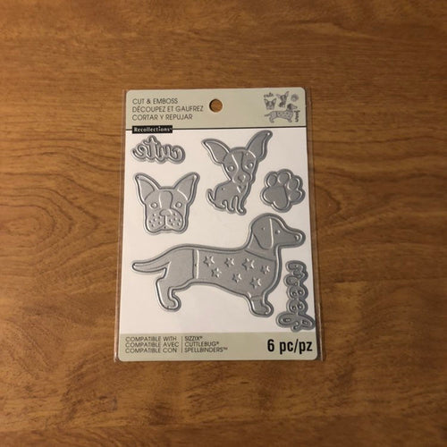 Recollections Dog 6 Piece Cut and Emboss Set 542697