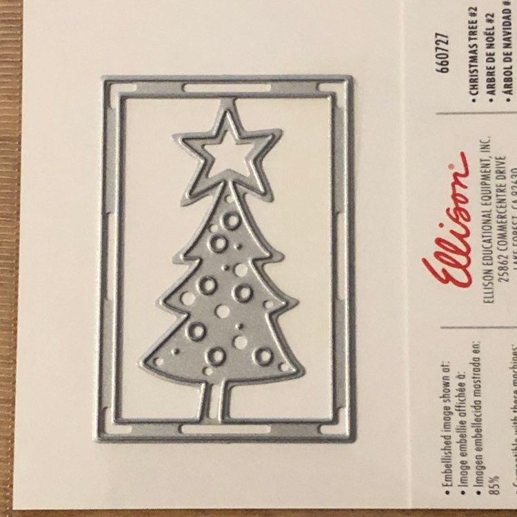 Christmas Tree, Sizzix Thinlits Die, By Debi Potter 660727 For Making Christmas Cards