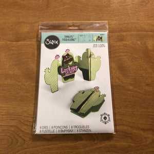 Cactus Fold-A-Longs Card Sizzix Thinlits By Jen Long 661873