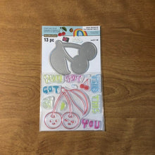 Load image into Gallery viewer, Recollections 13 Piece Cheeky Modern Pop Cherry Clear Stamp and Die Kit