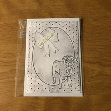 Load image into Gallery viewer, Viel Glück Deutsche Karte Handgemacht Stamped Bull Dog Good Luck German Card Handmade HGCBC27