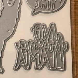 Llama No Drama Llama Party Time Recollections 7 Pieces Cut and Emboss Set 542699